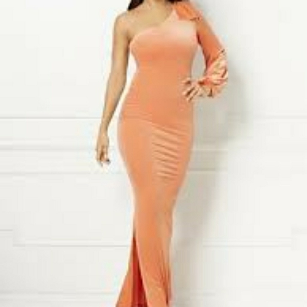 New York & Company Eva Mendes Peach Dress XS